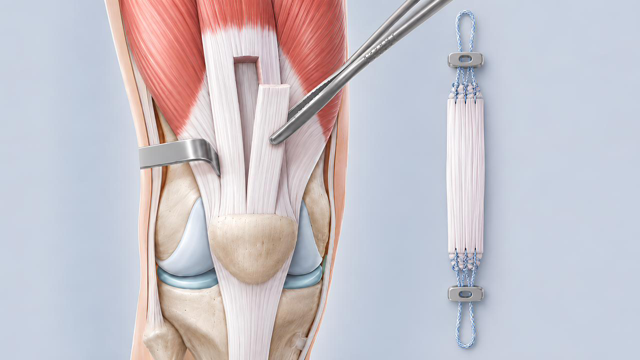 Innesto tendine quadricipitale